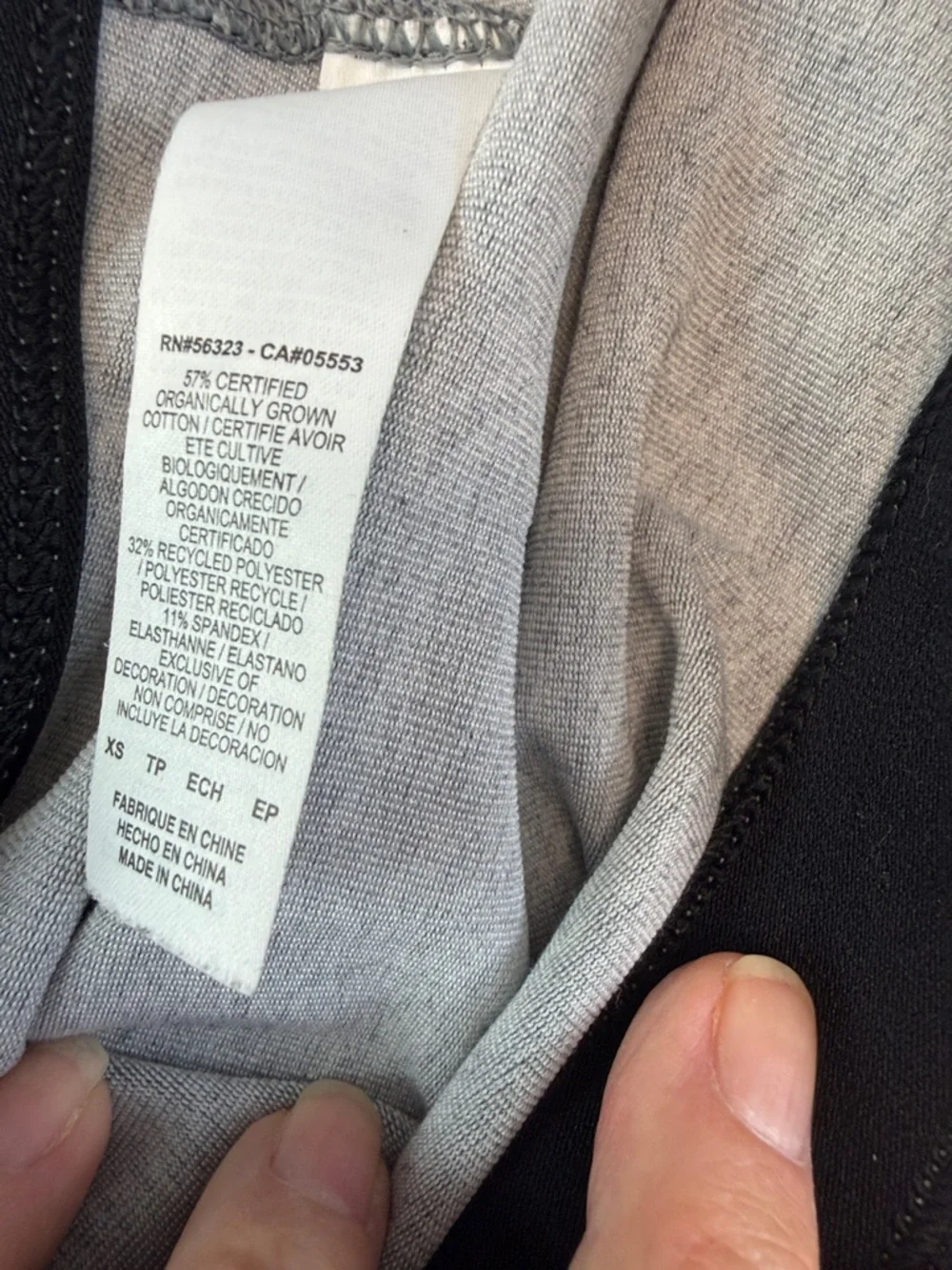 Nike Gray Athletic Leggings with Bold Black Graphic